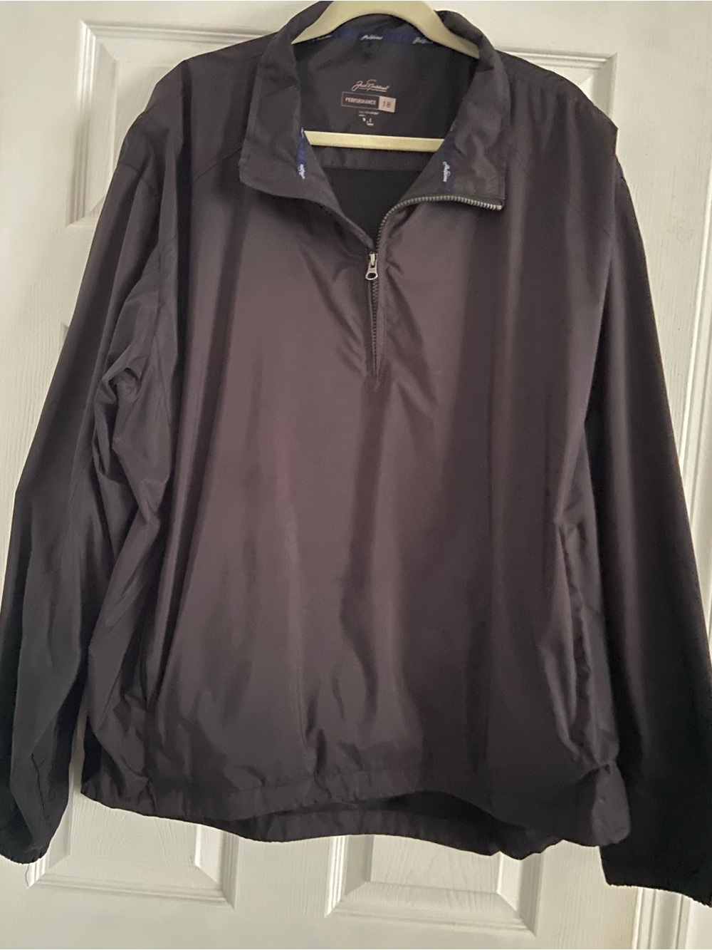 Men’s Half-Zip Windbreaker Jacket in Dark Navy